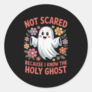 Sticker Rond Pas Ed Parce Que Je Connais Le Saint-Esprit Hallow