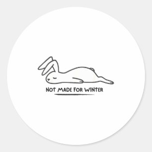 Sticker Rond Pas fait pour le lapin d'hiver Amateur d'animaux m