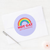 Sticker Rond PAS GAY, mais soutien (Enveloppe)