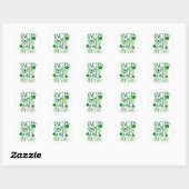 Sticker Rond Pas Lucky, Juste Bienheureux ✨ (Feuille)