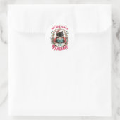 Sticker Rond Pas maintenant le Père Noël, je lis (Sac)