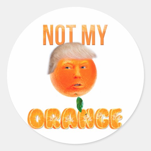 Sticker Rond Pas mon président (Devant)