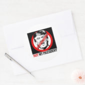 Sticker Rond Pas mon président - Anti-Trump (Enveloppe)