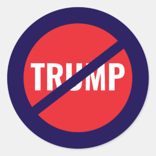 Sticker Rond Pas mon président - Manifestation anti-Trump