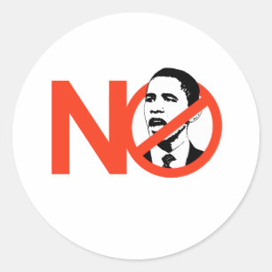 STICKER ROND PAS OBAMA