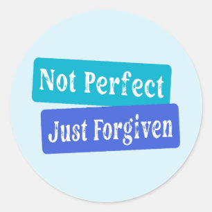 Sticker Rond Pas Parfait Juste Pardonné Chrétien