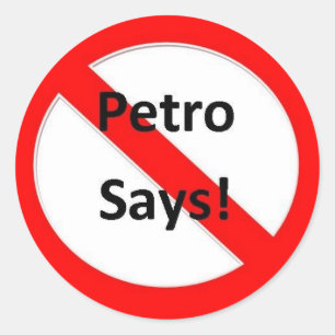 Sticker Rond Pas Petro dit
