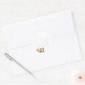 Sticker Rond Pas Peur De Dire Gay (Enveloppe)