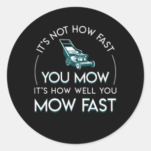 Sticker Rond Pas Rapide, Vous Montez Comme Bien Pelouse Mwing