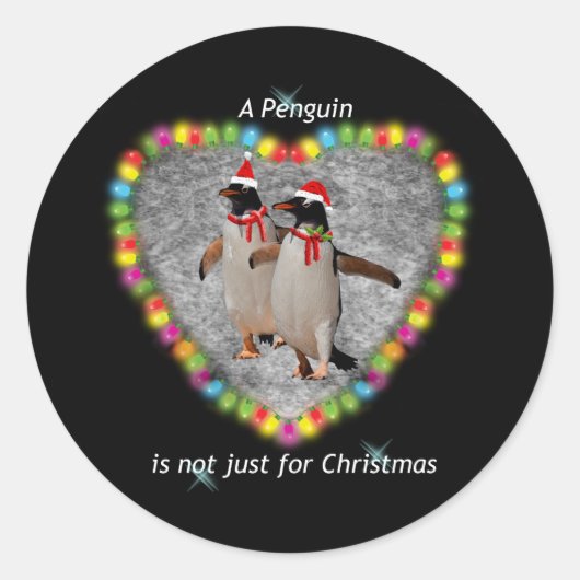 Sticker Rond Pas seulement pour Noël (Devant)