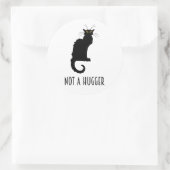 Sticker Rond Pas Un Gros Amusant Qui Introduit Le Chat Antisoci (Sac)
