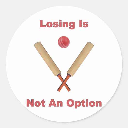Sticker Rond Pas une option de cricket (Devant)