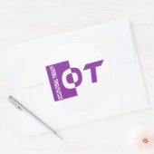 Sticker Rond pas violet (Enveloppe)