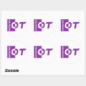 Sticker Rond pas violet (Feuille)