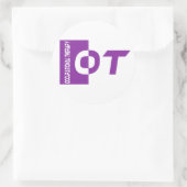 Sticker Rond pas violet (Sac)