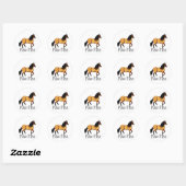 Sticker Rond Paso Horse Buckskin Paso Fino (Feuille)