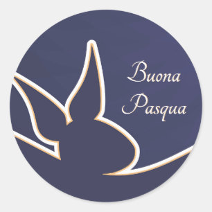 Sticker Rond Pasqua  Happy Easter