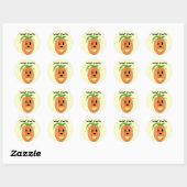 Sticker Rond Passage de citrouille (Feuille)