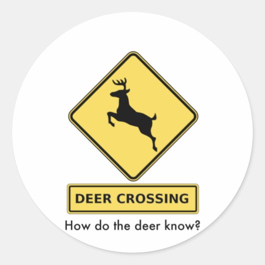 Sticker Rond passage des cerfs (Devant)
