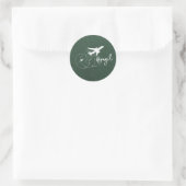 Sticker Rond Passeport Brésil Vert (Sac)