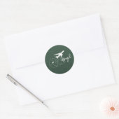 Sticker Rond Passeport Brésil Vert (Enveloppe)