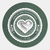 Sticker Rond Passeport de Californie verte (Devant)