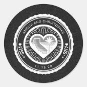 Sticker Rond Passeport de la Californie noire (Devant)