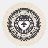 Sticker Rond Passeport d'Ivoire au Mexique (Devant)