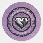 Sticker Rond Passeport Lavender California (Devant)