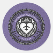 Sticker Rond Passeport Lilac Mexique (Devant)