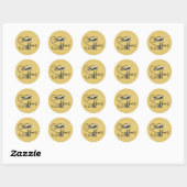 Sticker Rond Passeport Paris Jaune (Feuille)