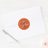 Sticker Rond Passeport Paris Orange (Enveloppe)