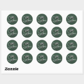 Sticker Rond Passeport Paris Vert (Feuille)