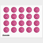 Sticker Rond Passeport rose Aruba (Feuille)