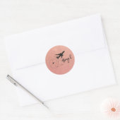 Sticker Rond Passeport rose Gold Brésil (Enveloppe)