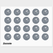 Sticker Rond Passeport Silver Brésil (Feuille)