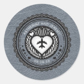 Sticker Rond Passeport Silver Mexico (Devant)