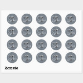 Sticker Rond Passeport Silver Paris (Feuille)