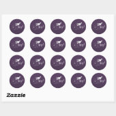 Sticker Rond Passeport Violet Brésil (Feuille)