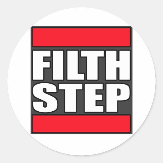 Sticker Rond PASSER À DEUX PAS Filet Filty Dub Étape (Devant)