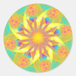 Sticker Rond Passerelle intergalactique par fleur électrique