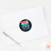 Sticker Rond Passes Chat Et Souris Parodie Chaton Humoristique (Enveloppe)
