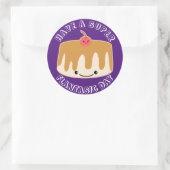 Sticker Rond Passez une journée fantastique (Sac)