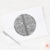 Sticker Rond Passion de Paisley (Enveloppe)