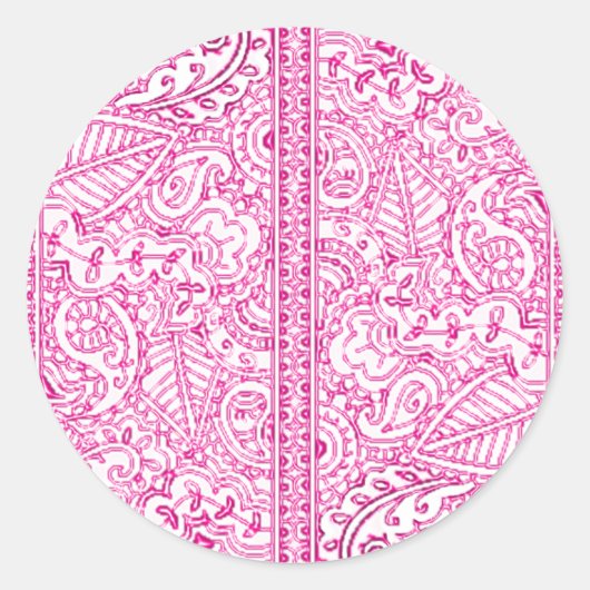 Sticker Rond Passion de Paisley (Devant)