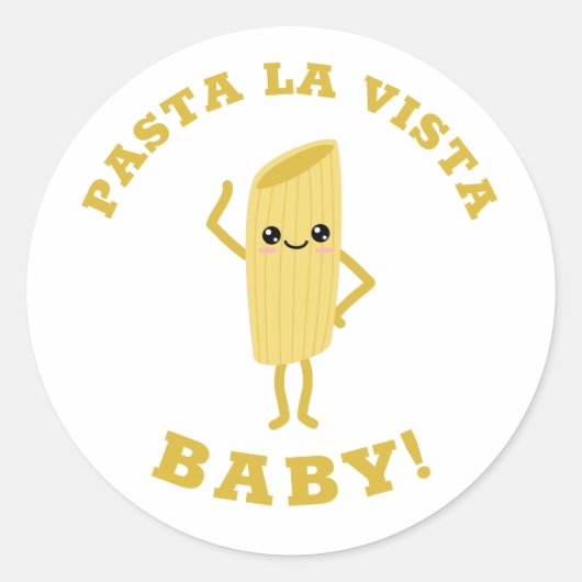 Sticker Rond Pasta la vista (Devant)