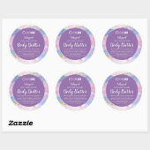 Sticker Rond Pastel Agate Gold Parties scintillant & LOGO Body  (Feuille)