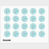 Sticker Rond Pastel Ants Insect Lover (Feuille)