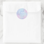 Sticker Rond Pastel Aquarelle Merci Nom Purple (Sac)