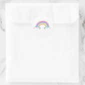 Sticker Rond Pastel arc-en-ciel et collant nuages (Sac)